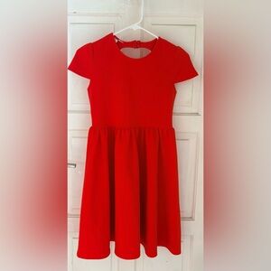Vibrant Red Kids Casual Dress (L10/12 - like new)